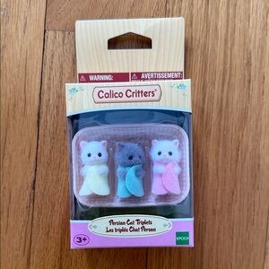 Calico Critters Persian Cat Triplets Set